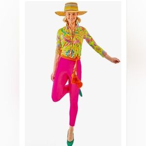 Gretchen Scott Designs Vibrant Pink, Pull On Pants, Size Small